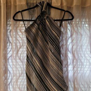 BCX Black & White Halter Top size small